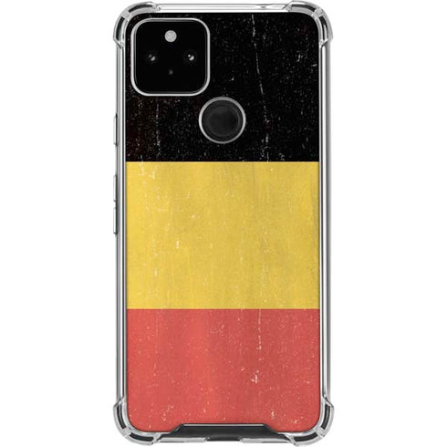 Belgium Flag Distressed Google Pixel 4a 5G Clear Case